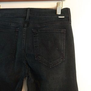 Mother denim size 26 dark wash w/ ankle slits